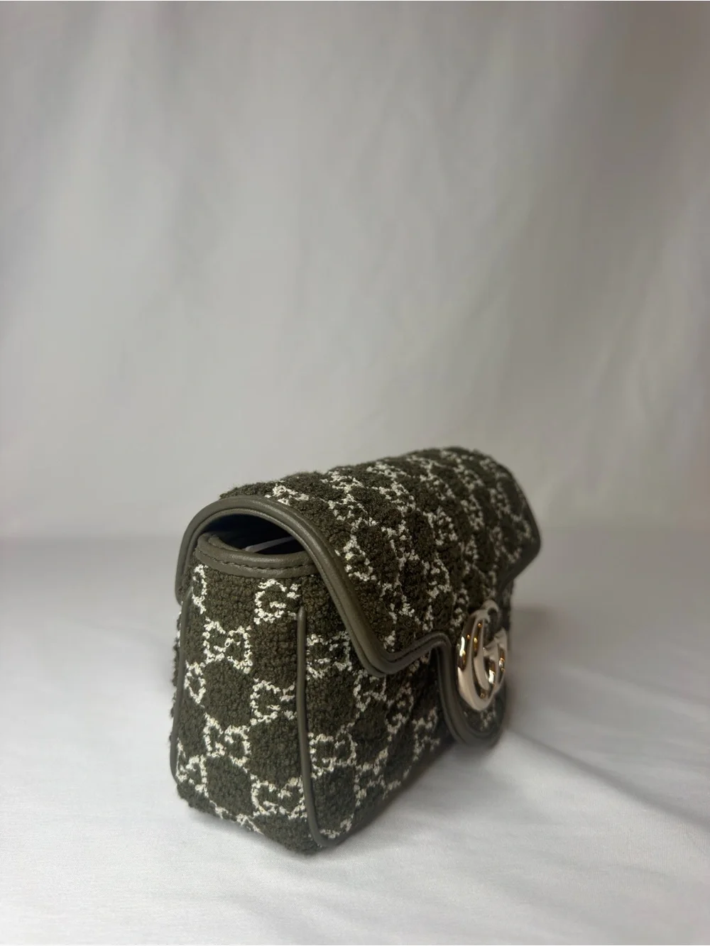 Gucci GG Marmont Green Boucle Mini NWT w/ Box